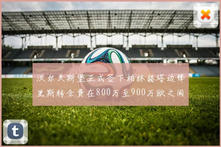 沃尔夫斯堡正式签下柏林赫塔边锋里斯转会费在800万至900万欧之间